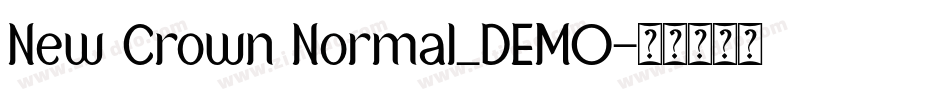 New Crown Normal_DEMO字体转换